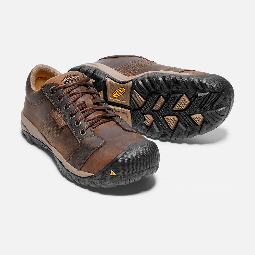 Zapatos de Trabajo Keen Mexico Marrom - Hombre La Conner Esd (Aluminum Toe) - VB6157289